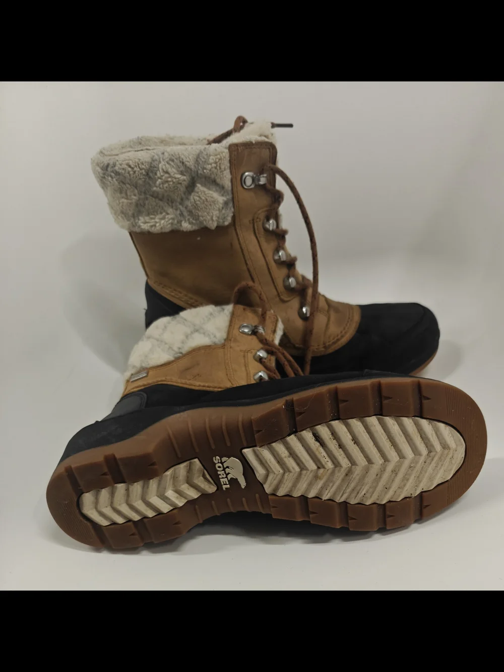 Sorel Whistler Mid Boot Women’s Size 9 Waterproof Winter Snow Boots Brown/Black
